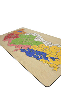 Ahşap Türkiye Haritası Puzzle Yapboz