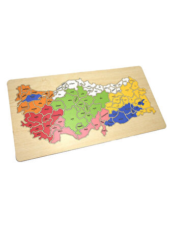 Ahşap Türkiye Haritası Puzzle Yapboz