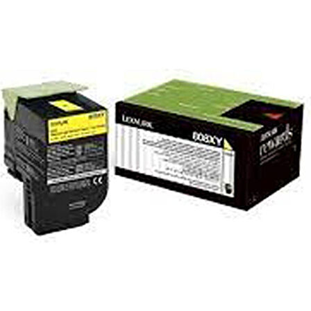 Lexmark CX510 80C8XY0 Sarı Spot Orjinal Spot Orjinal Toner -CX510DHE