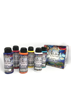 Hazır Akrilik Pouring Boya Seti 6lı