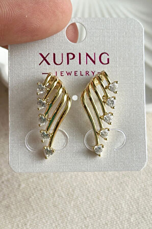 Caprea Xuping 14 K Çoklu Görünüm Taşlı Kadın Küpe Kadın Çelik Küpe