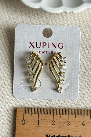 Caprea Xuping 14 K Çoklu Görünüm Taşlı Kadın Küpe Kadın Çelik Küpe