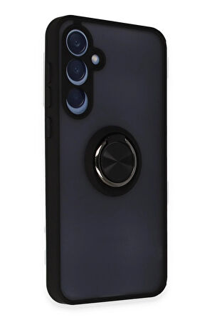 CPT50 Samsung Galaxy A55 5G Kılıf Montreal Yüzüklü Silikon Kapak - Siyah