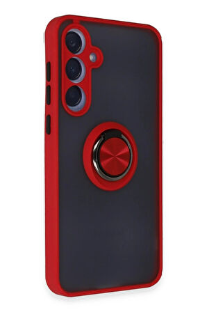 CPT50 Samsung Galaxy A55 5G Kılıf Montreal Yüzüklü Silikon Kapak - Kırmızı