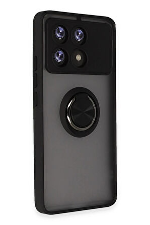 CPT50 Xiaomi Poco X6 Pro Kılıf Montreal Yüzüklü Silikon Kapak - Siyah