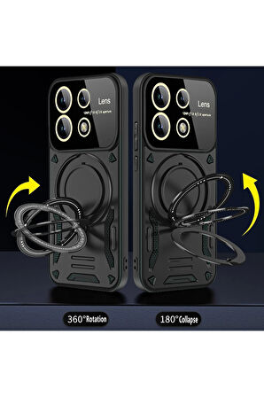 CPT50 Xiaomi Redmi Note 13 Pro 5G Kılıf Joy Lens Standlı Kapak - Mor