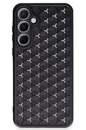 CPT50 Samsung Galaxy A55 5G Kılıf Petek Silikon Kapak - Siyah