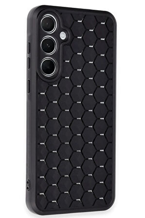 CPT50 Samsung Galaxy A55 5G Kılıf Petek Silikon Kapak - Siyah