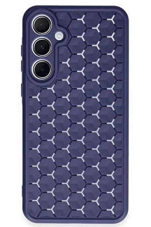 CPT50 Samsung Galaxy A55 5G Kılıf Petek Silikon Kapak - Lacivert