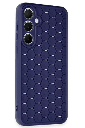 CPT50 Samsung Galaxy A55 5G Kılıf Petek Silikon Kapak - Lacivert