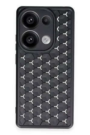 CPT50 Xiaomi Redmi Note 13 Pro 4G Kılıf Petek Silikon Kapak - Siyah