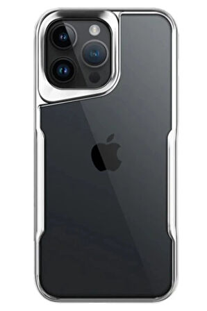 CPT50 iPhone 14 Pro Max Kılıf Boyi Silikon Kapak - Gümüş