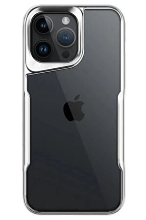 CPT50 iPhone 15 Pro Max Kılıf Boyi Silikon Kapak - Gümüş