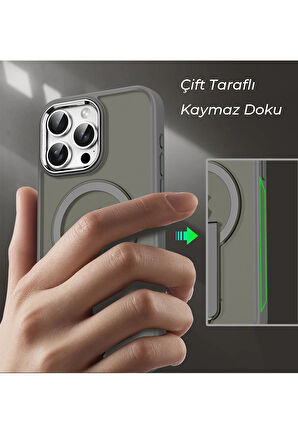 CPT50 iPhone 14 Pro Tork Magsafe Standlı Kapak - Derin Mor
