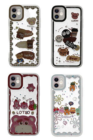 CPT50 iPhone 11 Kılıf Sweet Desenli Silikon Kapak - Şeffaf