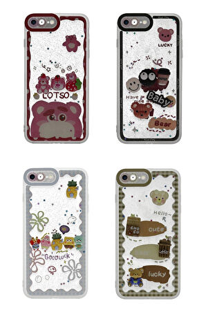 CPT50 iPhone 7 Kılıf Sweet Desenli Silikon Kapak - Şeffaf