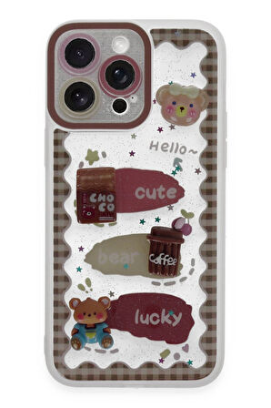 CPT50 iPhone 14 Pro Kılıf Sweet Desenli Silikon Kapak - Şeffaf