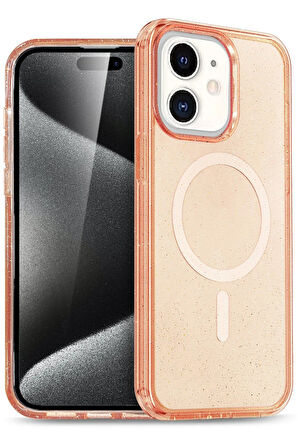 CPT50 iPhone 12 Kılıf Star Magsafe Kapak - Turuncu