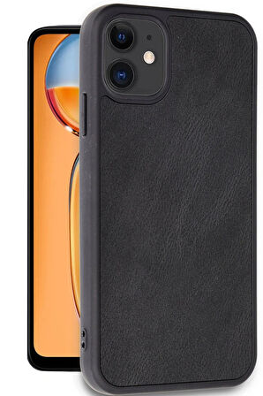CPT50 iPhone 11 Kılıf Aras Deri Kapak - Siyah