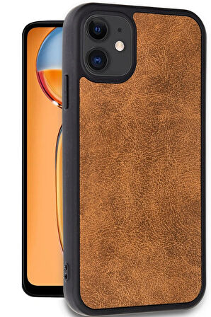 CPT50 iPhone 11 Kılıf Aras Deri Kapak - Taba