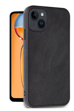 CPT50 iPhone 14 Kılıf Aras Deri Kapak - Siyah