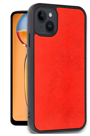 CPT50 iPhone 14 Kılıf Aras Deri Kapak - Kırmızı