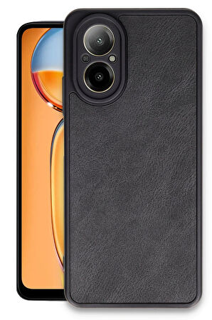 CPT50 Realme 12 Lite Kılıf Aras Deri Kapak - Siyah