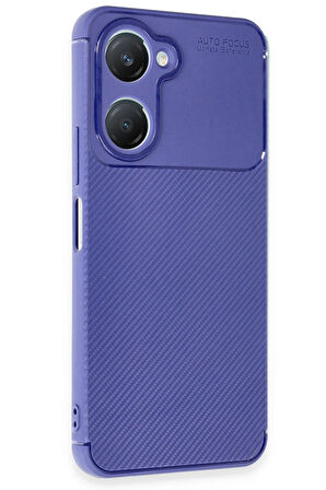 CPT50 Vivo Y18 Kılıf Auto Focus Karbon Kapak - Lacivert