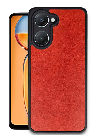 CPT50 Vivo Y18 Kılıf Aras Deri Kapak - Kırmızı