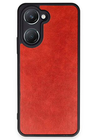 CPT50 Vivo Y18 Kılıf Aras Deri Kapak - Kırmızı