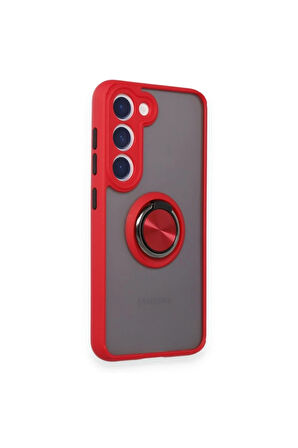 CPT50 Samsung Galaxy M15 Kılıf Montreal Yüzüklü Silikon Kapak - Kırmızı