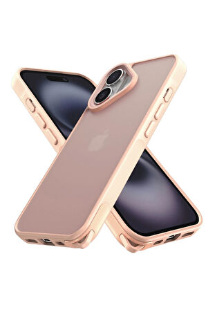 CPT50 iPhone 16 Kılıf Elegant Kapak - Pudra