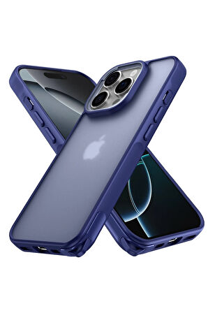 CPT50 iPhone 16 Pro Kılıf Elegant Kapak - Lacivert