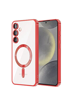 CPT50 Samsung Galaxy S24 Kılıf Kross Magneticsafe Kapak - Kırmızı