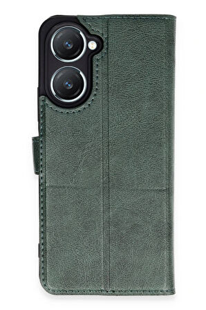 CPT50 Vivo Y18 Kılıf Trend S Plus Kapaklı Kılıf - Yeşil