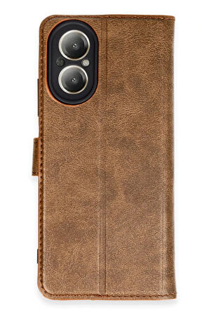 CPT50 Realme 12 Lite Kılıf Trend S Plus Kapaklı Kılıf - Taba