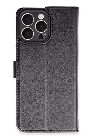 CPT50 iPhone 16 Pro Max Kılıf Trend S Plus Kapaklı Kılıf - Siyah