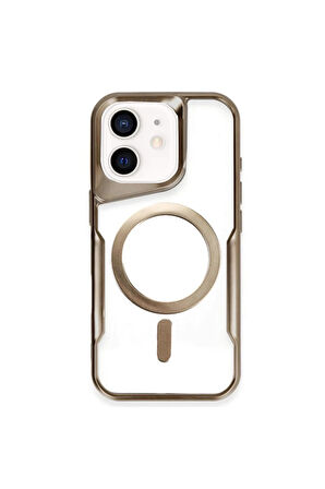 CPT50 iPhone 11 Kılıf Boyi Magsafe Silikon Kapak - Çöl Titanyum