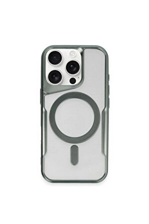 CPT50 iPhone 12 Kılıf Boyi Magsafe Silikon Kapak - Yeşil