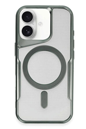CPT50 iPhone 16 Kılıf Boyi Magsafe Silikon Kapak - Yeşil
