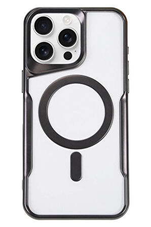 CPT50 iPhone 16 Pro Max Kılıf Boyi Magsafe Silikon Kapak - Siyah