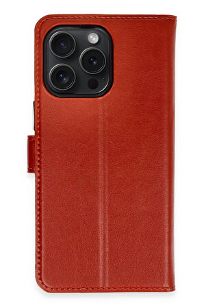 CPT50 iPhone 15 Pro Max Kılıf Trend S Plus Kapaklı Kılıf - Kırmızı