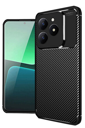CPT50 Realme C61 Kılıf Auto Focus Karbon Kapak - Siyah