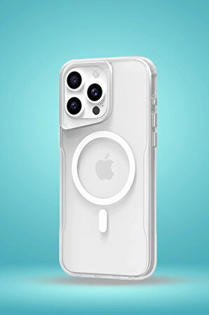 CPT50 iPhone 16 Plus Kılıf PC Poso Magsafe Kapak - Şeffaf