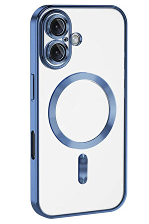CPT50 iPhone 16 Plus Kılıf Kross Magneticsafe Kapak - Mavi