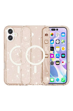 CPT50 iPhone 16 Plus Kılıf Star Magsafe Kapak - Turuncu