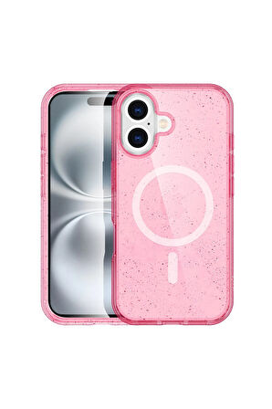 CPT50 iPhone 16 Plus Kılıf Star Magsafe Kapak - Pembe