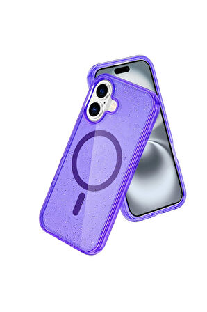 CPT50 iPhone 16 Plus Kılıf Star Magsafe Kapak - Mor