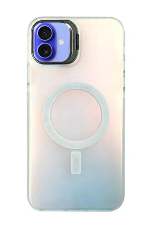 CPT50 iPhone 16 Plus Kılıf Primera Magsafe Standlı Kapak - Beyaz