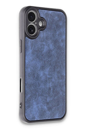 CPT50 iPhone 16 Plus Kılıf Aras Deri Kapak - Lacivert